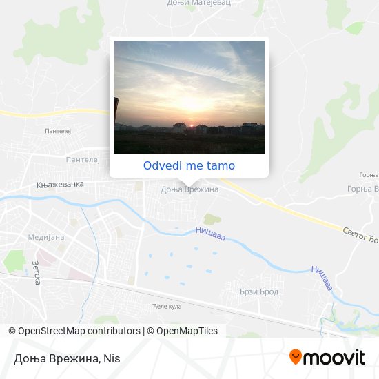 Доња Врежина mapa