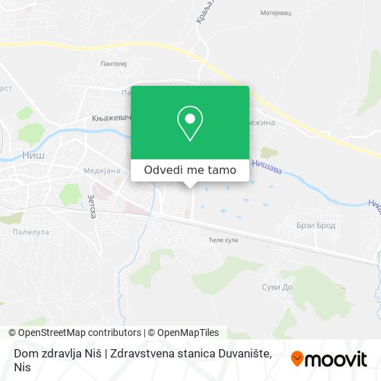 Dom zdravlja Niš | Zdravstvena stanica Duvanište mapa