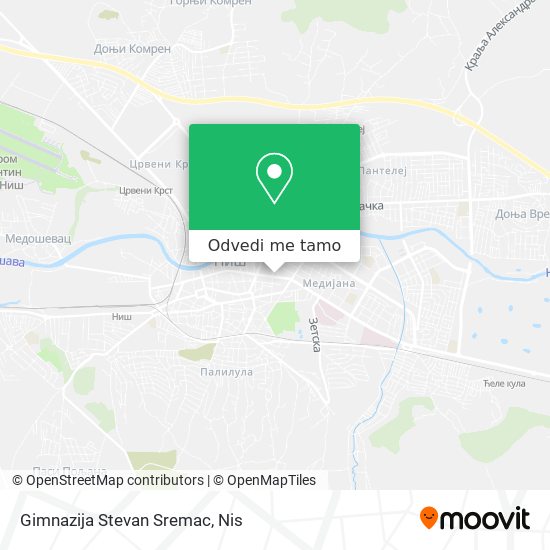 Gimnazija  Stevan Sremac mapa
