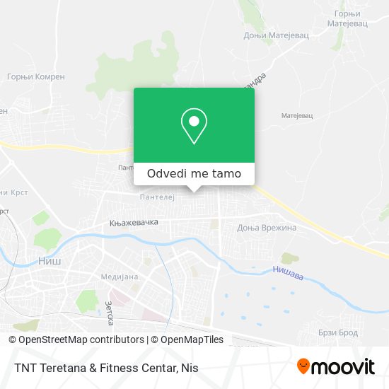 TNT Teretana & Fitness Centar mapa