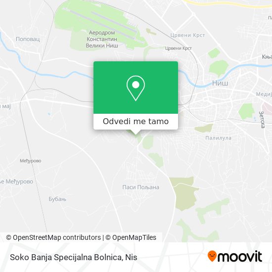 Soko Banja Specijalna Bolnica mapa