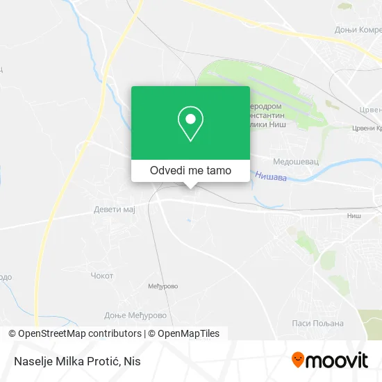 Naselje Milka Protić mapa