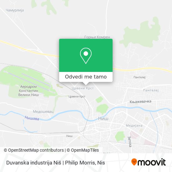 Duvanska industrija Niš | Philip Morris mapa