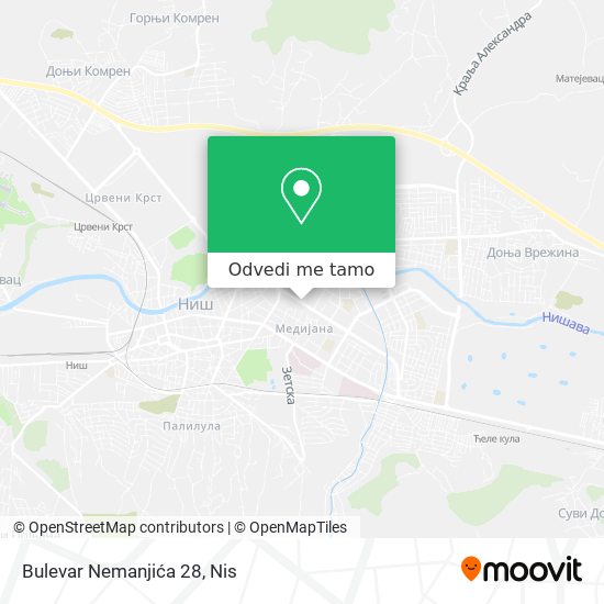 Bulevar Nemanjića 28 mapa