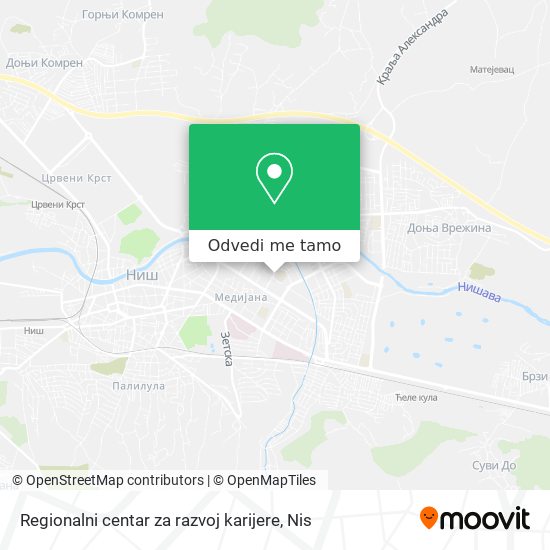 Regionalni centar za razvoj karijere mapa