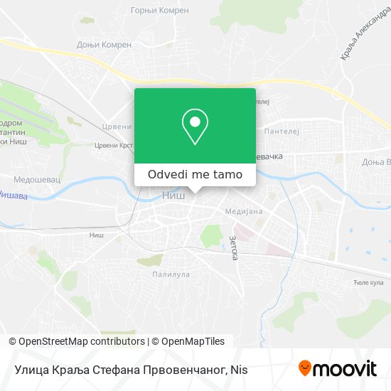 Улица Краља Стефана Првовенчаног mapa