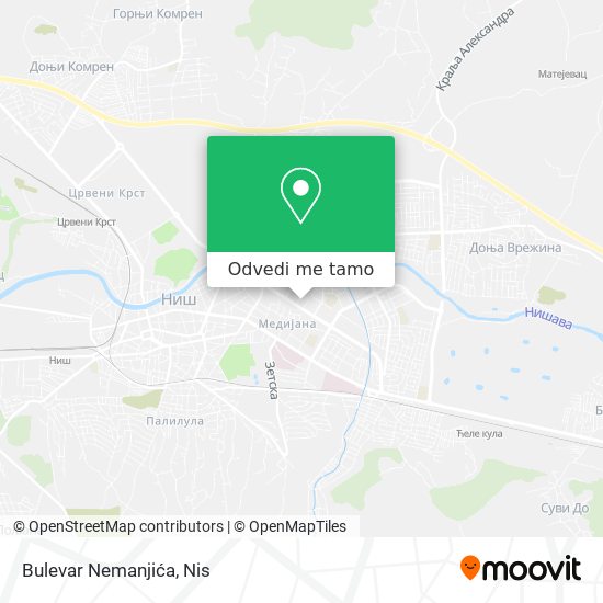 Bulevar Nemanjića mapa