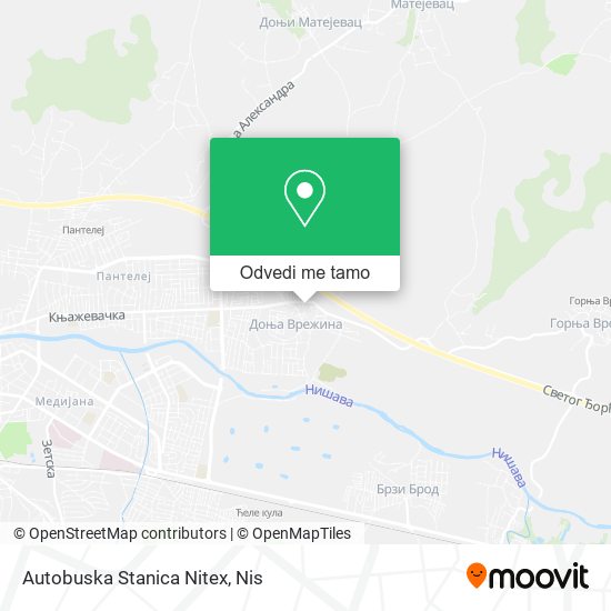 Autobuska Stanica Nitex mapa