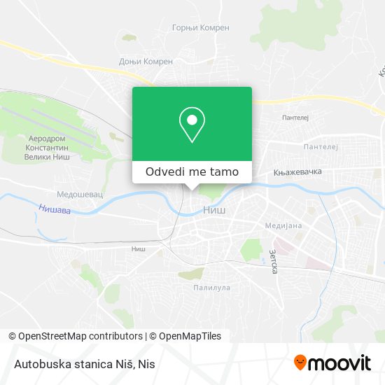 Autobuska stanica Niš mapa