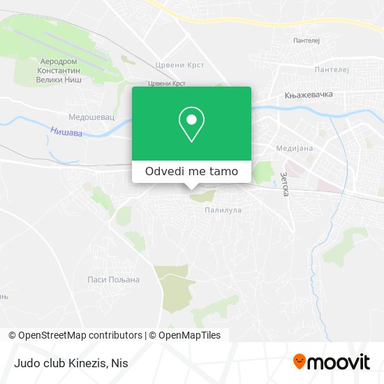 Judo club Kinezis mapa