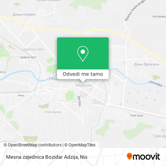 Mesna zajednica  Bozidar Adzija mapa