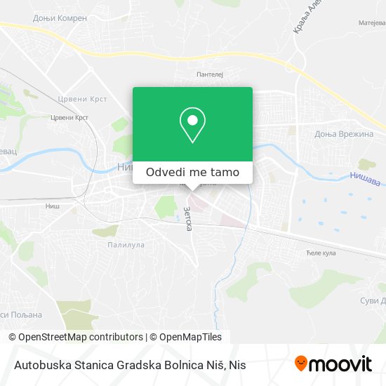 Autobuska Stanica Gradska Bolnica Niš mapa