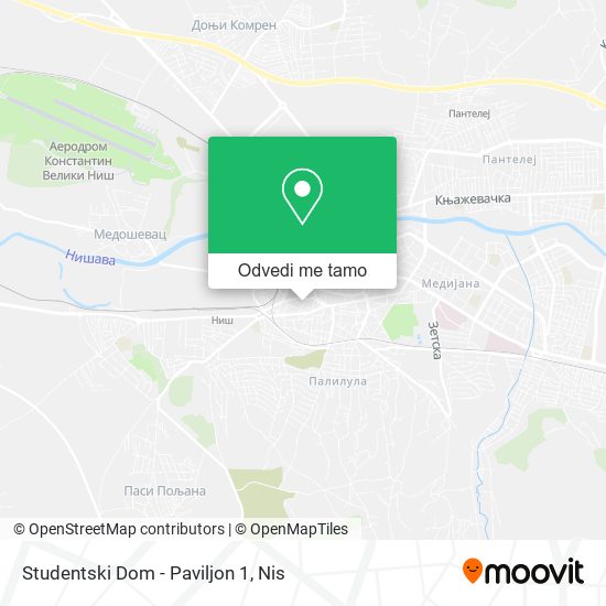 Studentski Dom - Paviljon 1 mapa