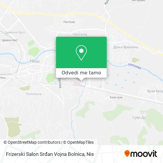 Frizerski Salon Srđan Vojna Bolnica mapa