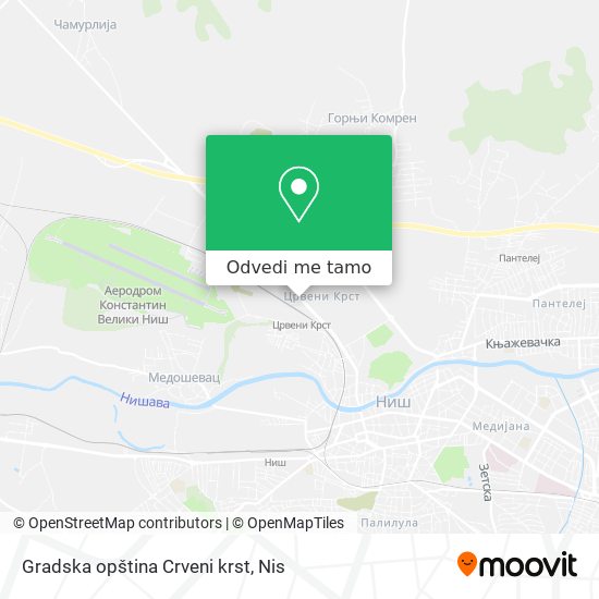 Gradska opština Crveni krst mapa