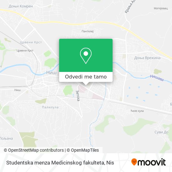 Studentska menza Medicinskog fakulteta mapa