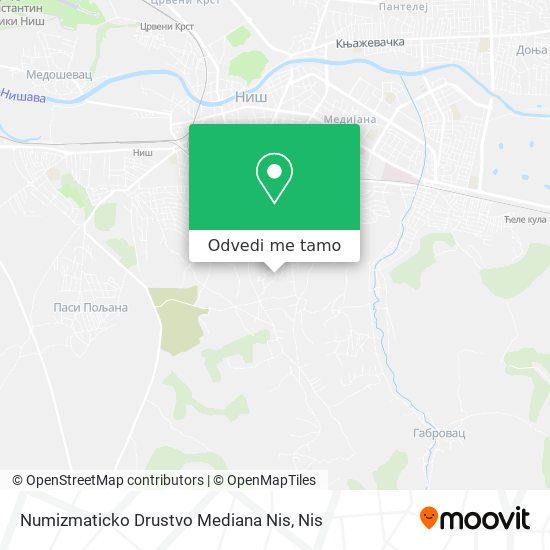 Numizmaticko Drustvo Mediana Nis mapa