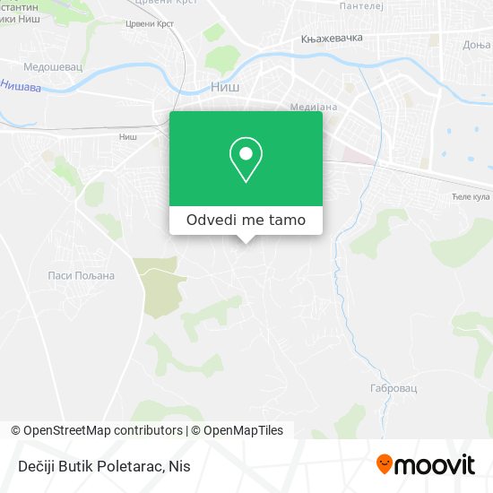 Dečiji Butik Poletarac mapa