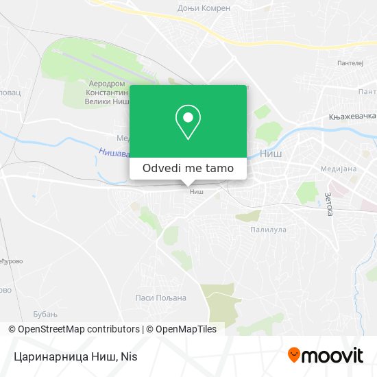 Царинарница Ниш mapa