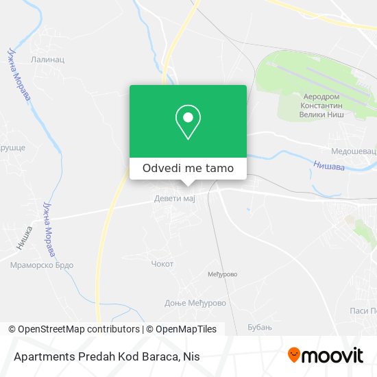 Apartments Predah Kod Baraca mapa