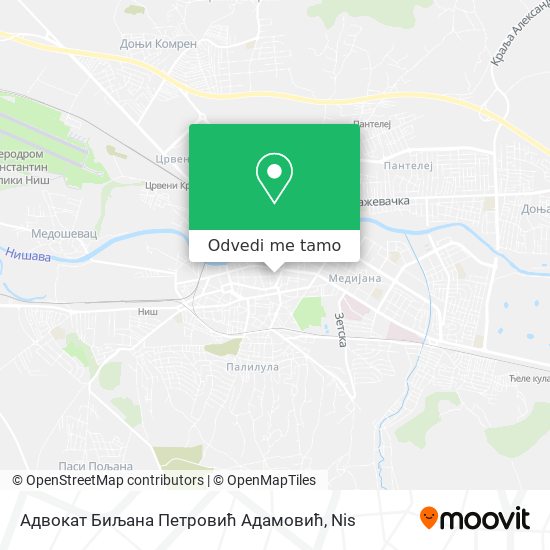 Адвокат Биљана Петровић Адамовић mapa