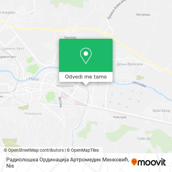 Радиолошка Ординација Артромедик Менковић mapa