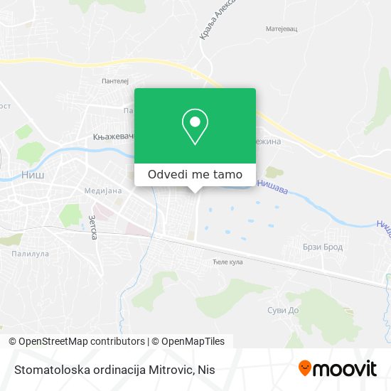 Stomatoloska ordinacija Mitrovic mapa