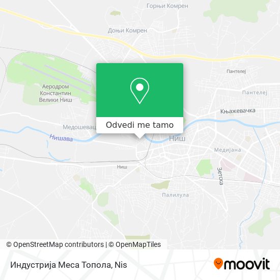 Индустрија Меса Топола mapa