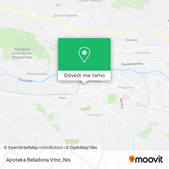 Apoteka Beladona Vmc mapa