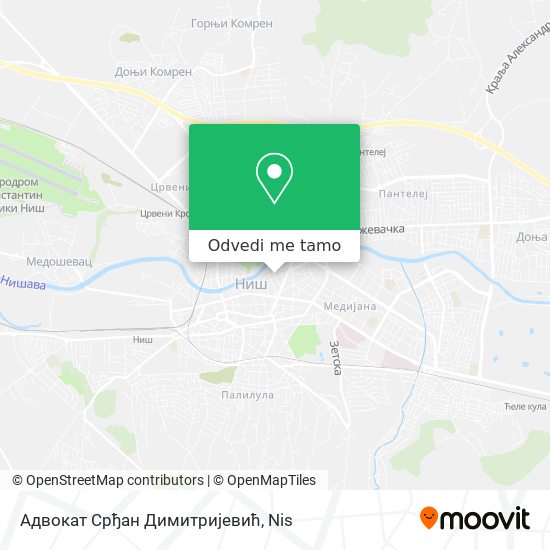 Адвокат Срђан Димитријевић mapa
