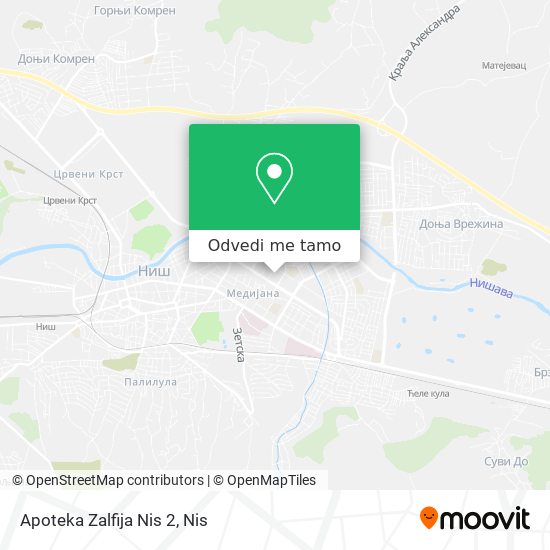 Apoteka Zalfija Nis 2 mapa