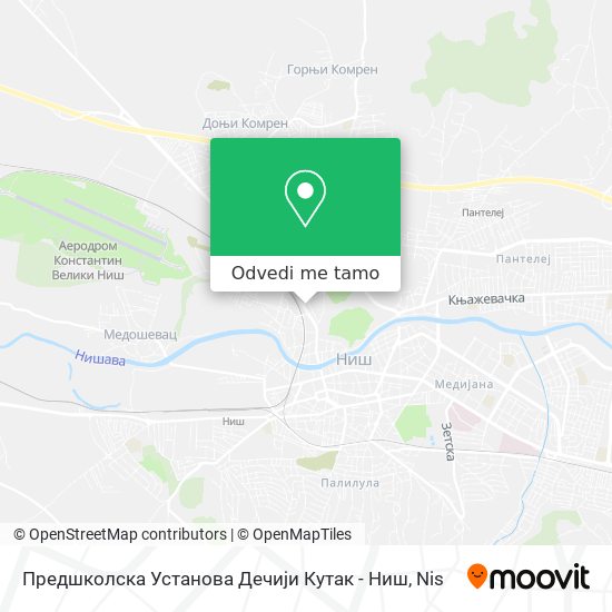 Предшколска Установа Дечији Кутак - Ниш mapa