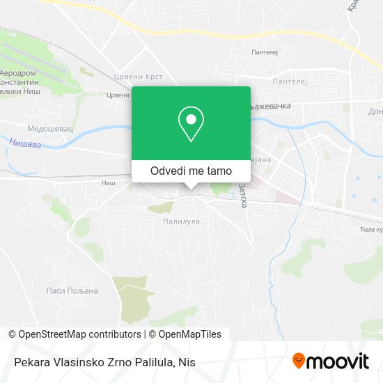 Pekara Vlasinsko Zrno Palilula mapa