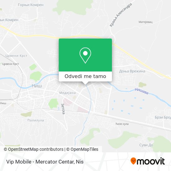 Vip Mobile - Mercator Centar mapa