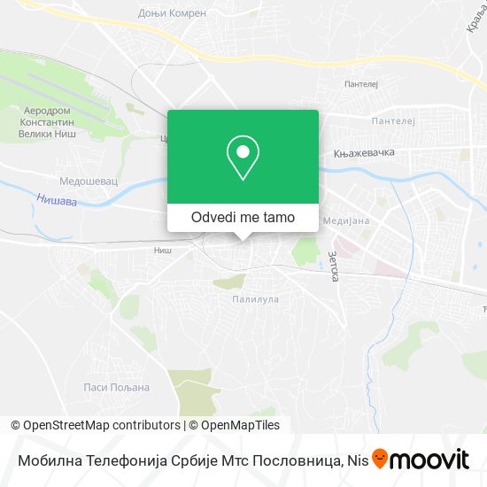 Мобилна Телефонија Србије Мтс Пословница mapa