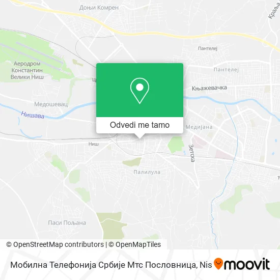 Мобилна Телефонија Србије Мтс Пословница mapa