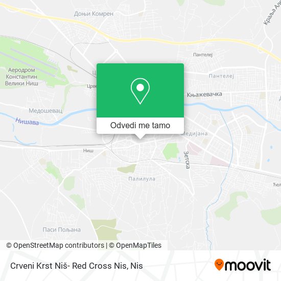 Crveni Krst Niš- Red Cross Nis mapa