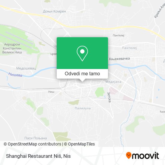 Shanghai Restaurant Niš mapa