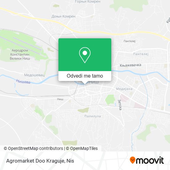 Agromarket Doo Kraguje mapa