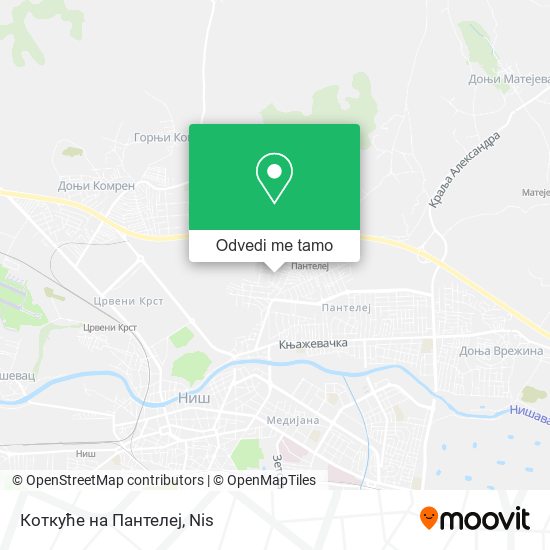 Коткуће на Пантелеј mapa