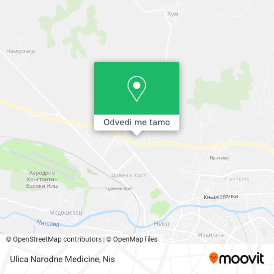 Ulica Narodne Medicine mapa