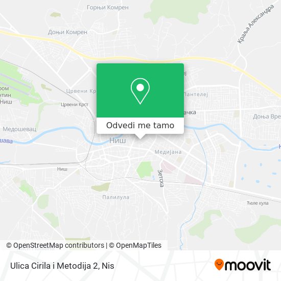 Ulica Cirila i Metodija 2 mapa