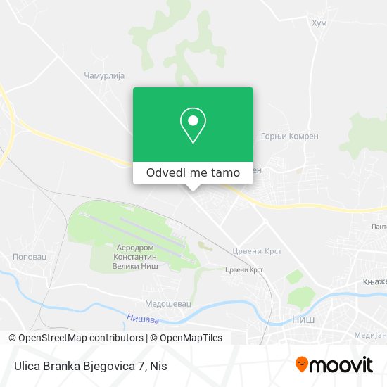 Ulica Branka Bjegovica 7 mapa