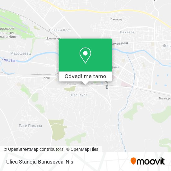 Ulica Stanoja Bunusevca mapa