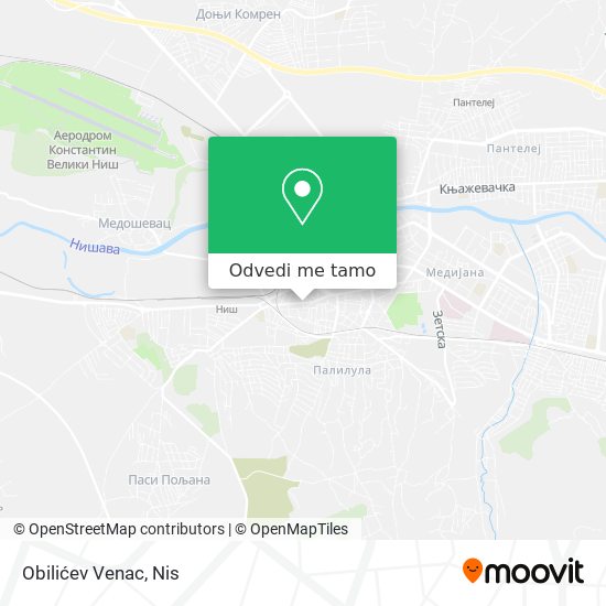 Obilićev Venac mapa