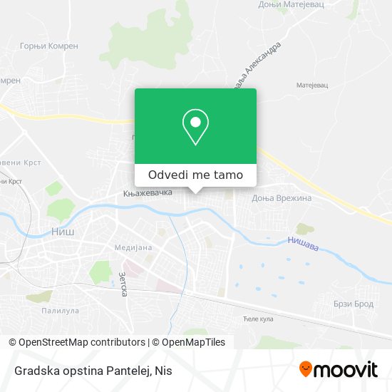 Gradska opstina Pantelej mapa