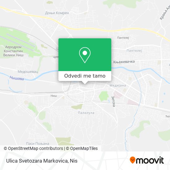 Ulica Svetozara Markovica mapa