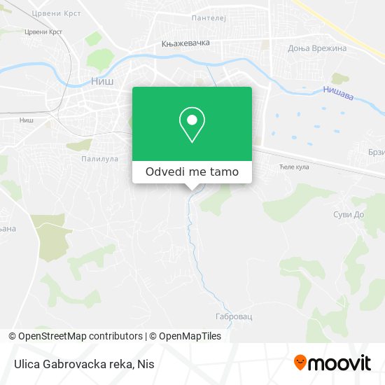 Ulica Gabrovacka reka mapa