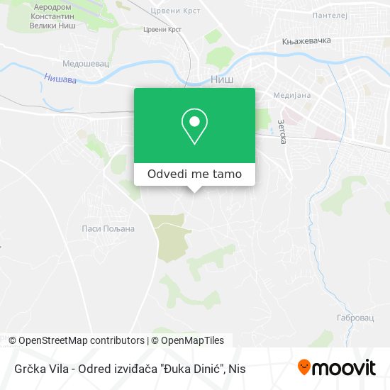 Grčka Vila - Odred izviđača "Đuka Dinić" mapa