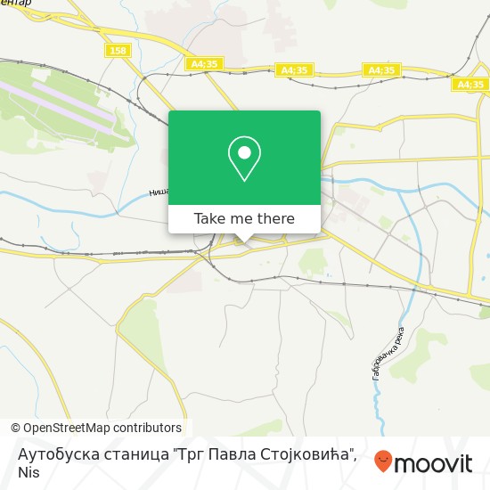 Аутобуска станица "Трг Павла Стојковића" mapa